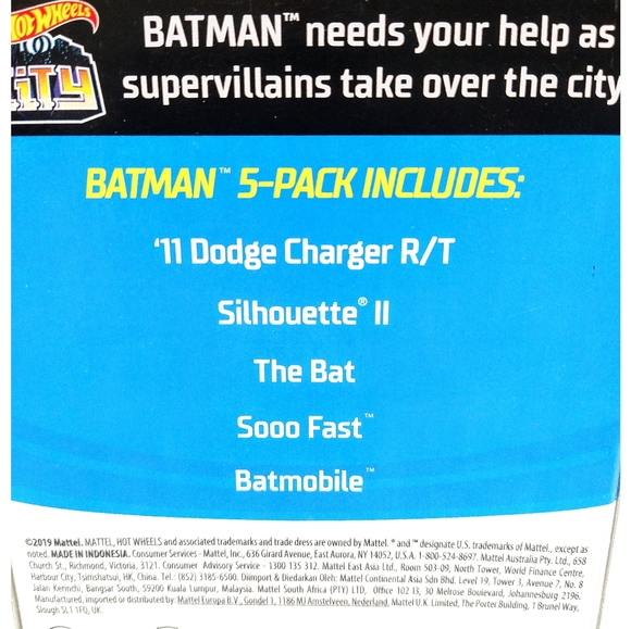 Hot Wheels 'Batman' 5 Car Collectible Set (#1) 1:64 Scale *NIB* - Picture 4 of 5